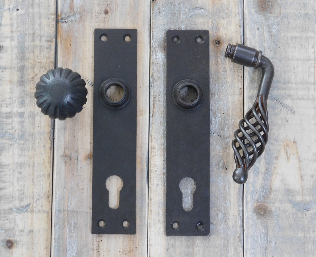 Bloody dikte gras Lock deur set - lange plaat met 1 knop + aansluiting - voor de antieke... -  HANDGEMAAKT.EU