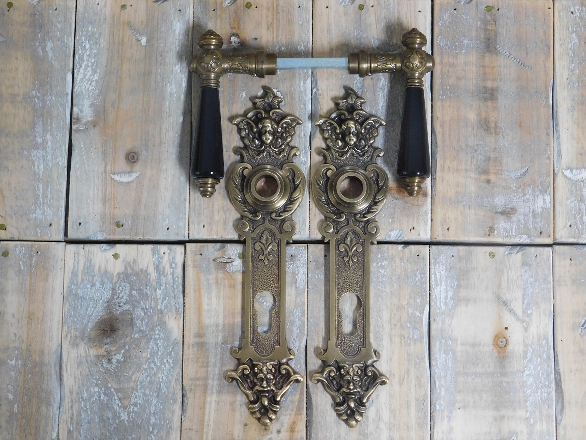 Gedragen Briesje toevoegen aan tags: art nouveau deurgrepen, deuren, hang historisch, antiquiteit  hardware, begin van de eeuw, Art Nouveau, benodigdheden voor antieke deur,  porselein deur hardware