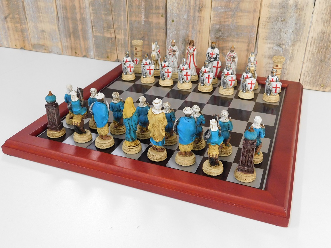Uitgaand Actief stad Mooi schaakspel met het thema: ''CRUSADE VS MUSLIM', bijzonder... -  HANDGEMAAKT.EU