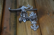 Exclusive door fitting set ''lion-s'' wrought iron, top quality