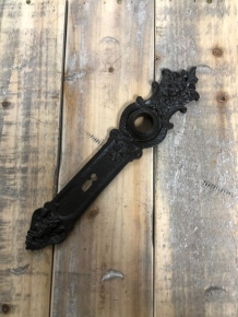 1 Long plate ''Angel'', cast iron brown, bb72 room door lock suitable.