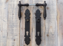 Set of door hardware PZ92 - for front door - antique iron