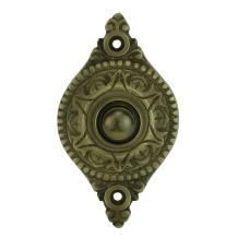 Ornate Doorbell - Antique Brass - Pressure Bell