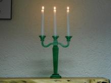 Candlestick - Green - 35 cm - Glass