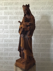 Mary with baby Jesus, cast iron, beautiful statue!!