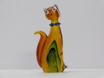 Statue Katze - 25 cm - Glas