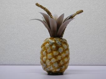 Deko-Ananas - 27 cm - Metall