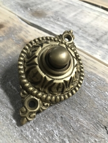 Ornate Doorbell - Antique Brass - Pressure Bell