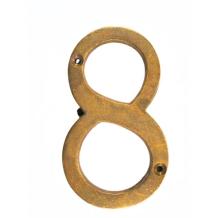 House number ‘8’, antique brass