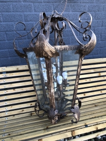 Wonderful antique hefty hanging lantern, great beautiful unique piece!!! UNIQUE SO 1 X!!!