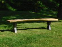 Industrial Trunk Bench - Suar Wood - 200 cm - with Steel Frame