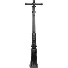 Lampenmast - 170 cm - Zwart - Alu