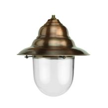 Pendant lamp, loose shade, brass, round, hanging