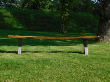 Robust garden bench - Suar Wood - 210 cm - Steel Frame