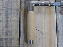 Hochwertige Chrom-Nickel-Türbeschläge, Türgriffe mit Holzgriff - für antike Türen