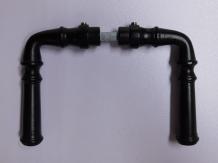 Set Door Handles - Black - Cast iron - 2 Handles