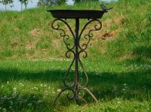 Bird bath with Birdie - 74 cm - Metal - Green/Brown