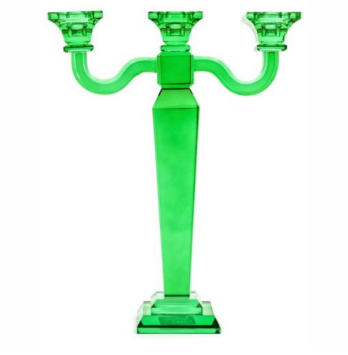 Candlestick - Green - 35 cm - Glass