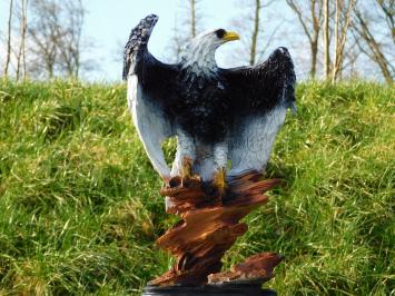 Statue Eagle Black White - 45 cm - Polystone