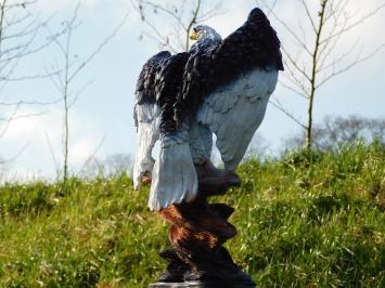 Statue Eagle Black White - 45 cm - Polystone