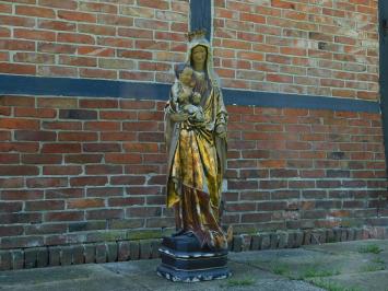 Beeld Moeder Maria met Jezus XL - 130 cm - Oud Polystone