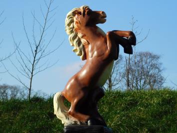 Beeld Steigerend Paard - Bruin - 80 cm - Polystone