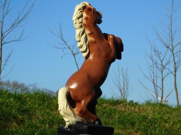 Beeld Steigerend Paard - Bruin - 80 cm - Polystone