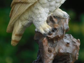 Owl on Stump - 35 cm - Polystone - Detailed