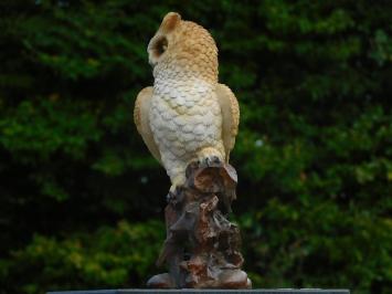 Owl on Stump - 35 cm - Polystone - Detailed