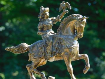 One-off: Statue Falconer on Horse - Brass