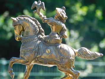 One-off: Statue Falconer on Horse - Brass