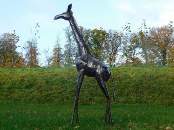 Giraffe Zuri XL - 200 cm - Handgemaakt Metalen Beeld