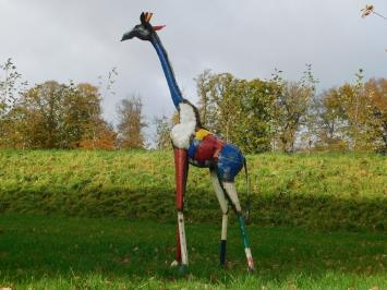 Giraffe Zamu XL - 205 cm - Handgemaakt Metalen Kunstwerk