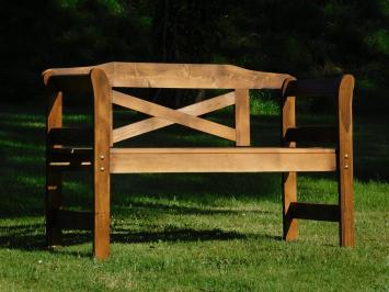 Wooden garden bench - 220 cm - with backrest