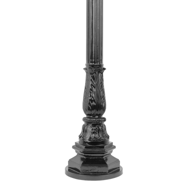 Lampenmast - 140 cm - Schwarz - Alu