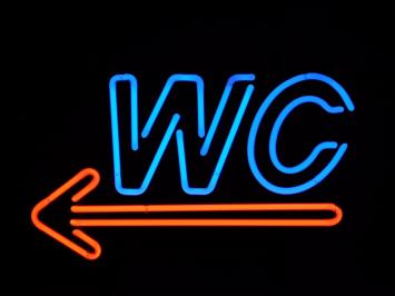 Neon <-- WC - 50 cm - Blue with Red