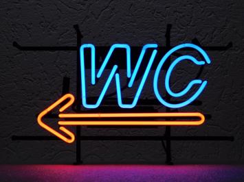 Neon <-- WC - 50 cm - Blue with Red