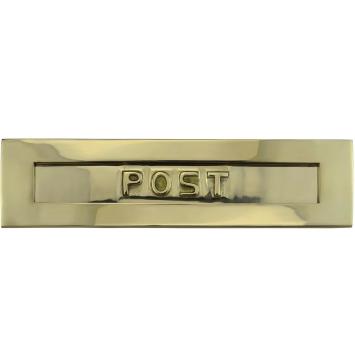 Letterbox flap POST - Brass - 80 MM