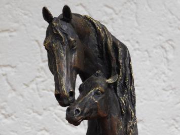 Set Bookends Horse - Mare with Foal - Bronze-look