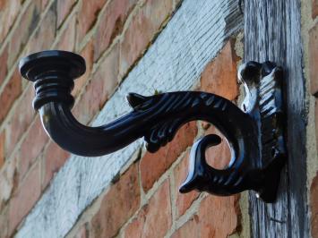 Wall arm for outdoor lamp - 23 cm - Black