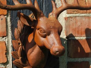 Wall ornament Deer head - Brown - Cast iron