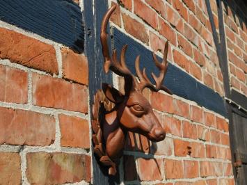 Wall ornament Deer head - Brown - Cast iron